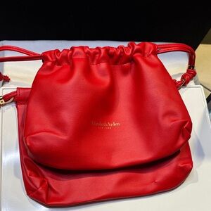 TWO Elizabeth Arden Red Drawstring bags